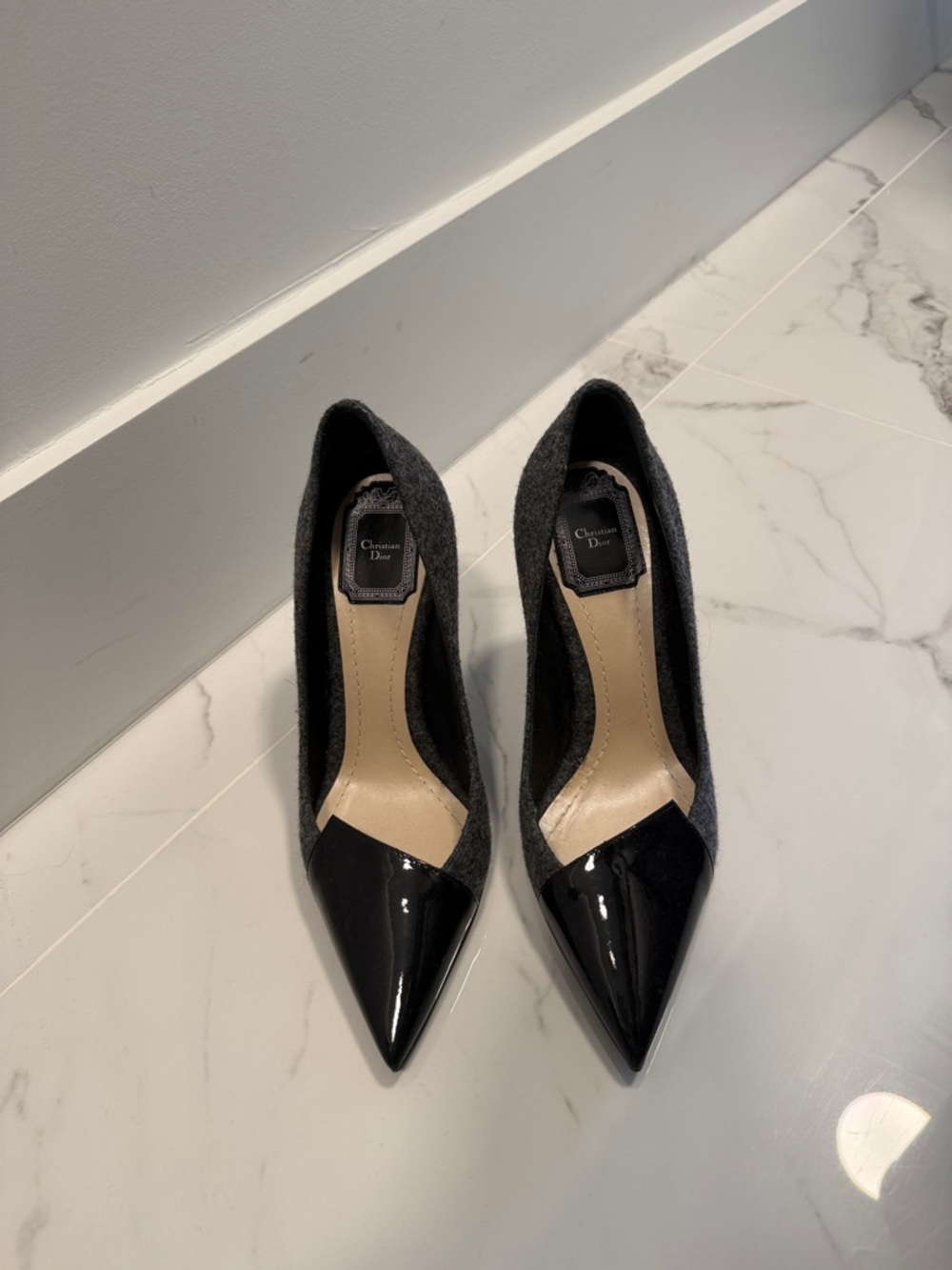 Dior cherie pointy pump patent leather heels size 36